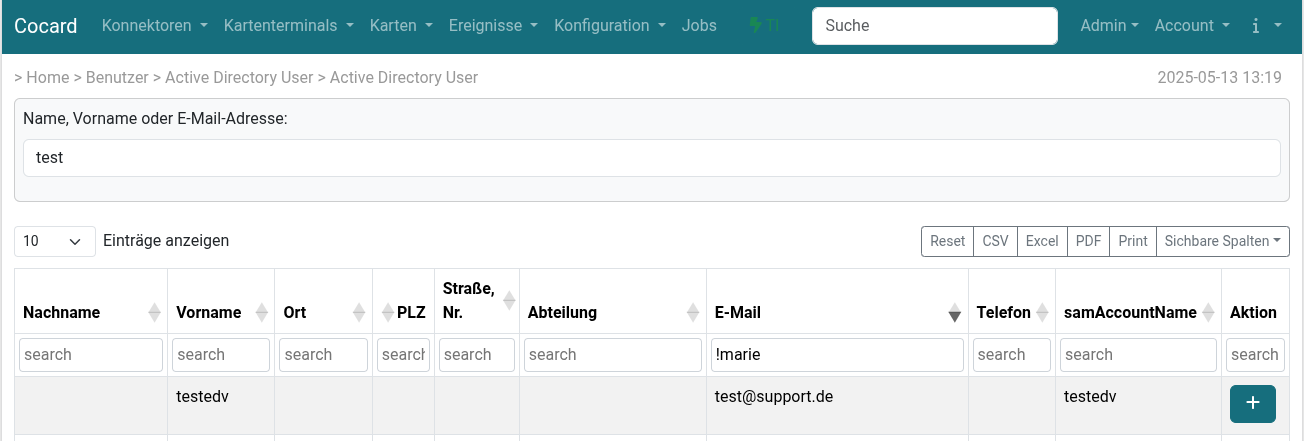 ad user index test